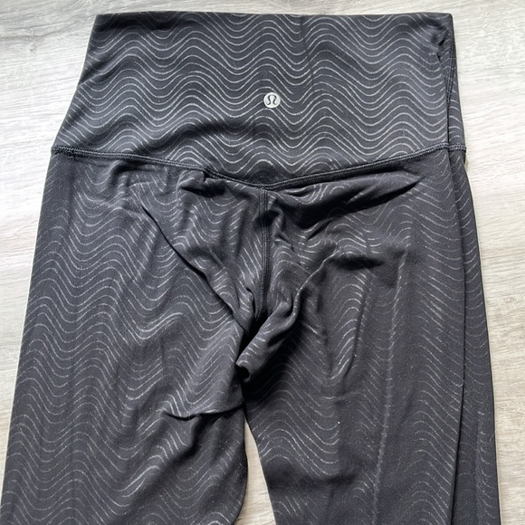 Lululemon Align High-Rise Pant Tight Leggings Nulu Aqueous Emboss Black Womens 6 - Picture 7 of 16